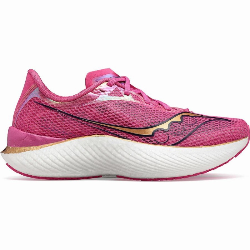 Men\'s Saucony Endorphin Pro 3 Running Shoes Pink / Navy | Australia S27958-H86