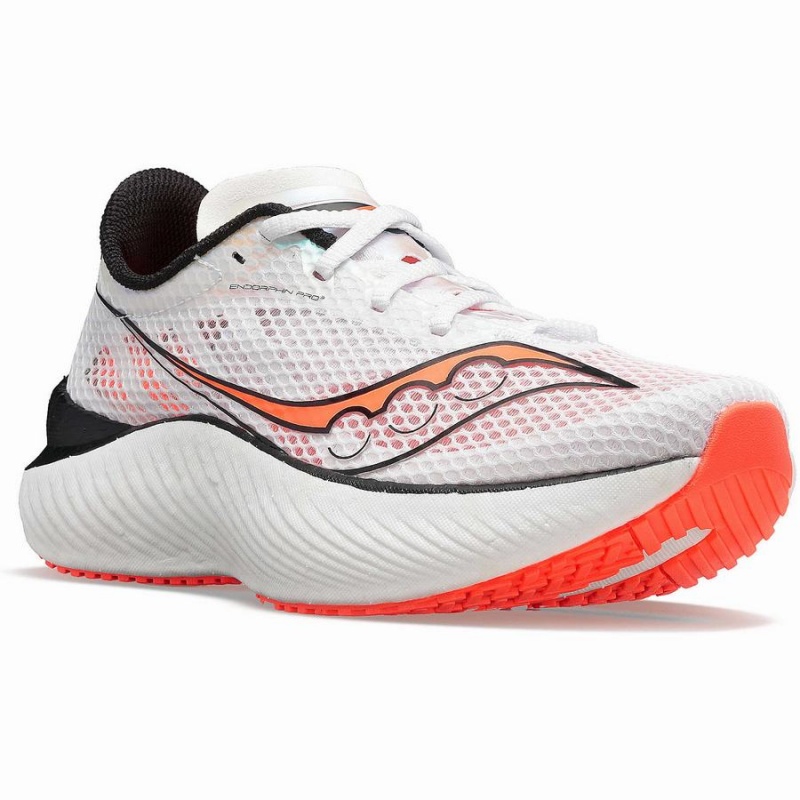 Men's Saucony Endorphin Pro 3 Running Shoes White / Black / Red | Australia S05867-K47