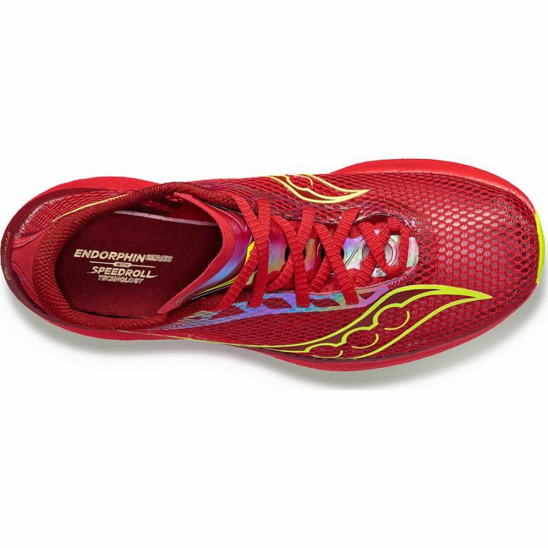 Men's Saucony Endorphin Pro 3 Running Shoes Red | Australia S47038-L59