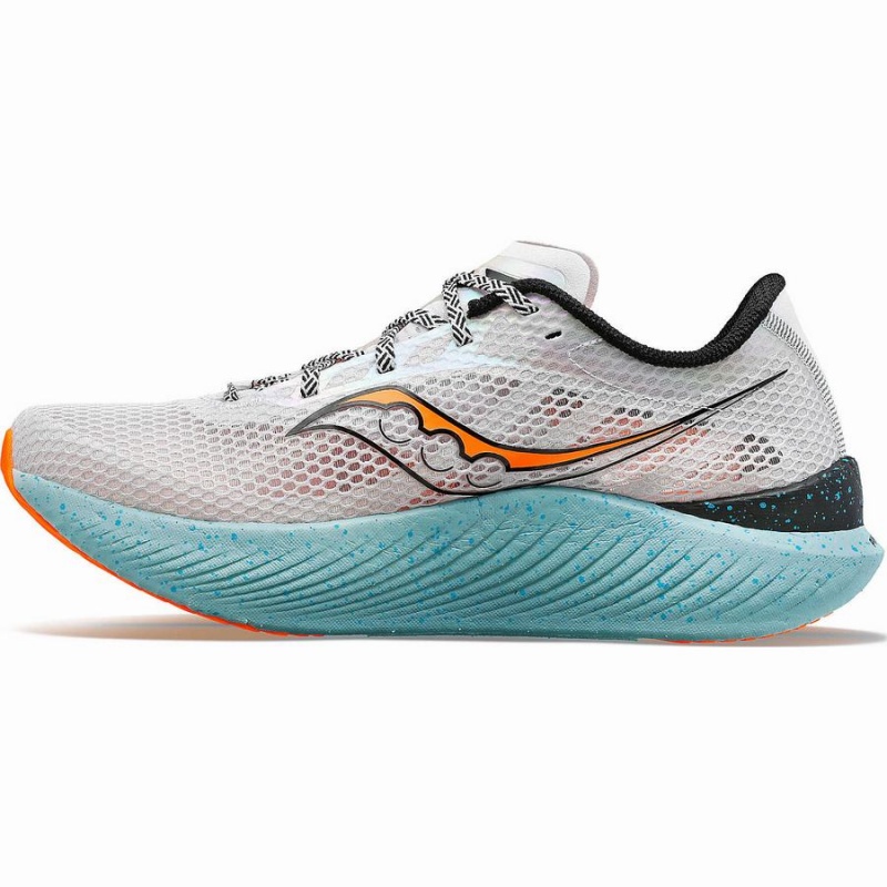 Men's Saucony Endorphin Pro 3 Running Shoes Grey / Orange | Australia S09174-Q04