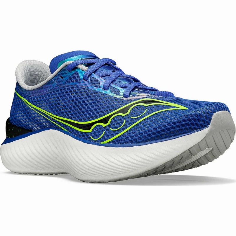 Men's Saucony Endorphin Pro 3 Running Shoes Blue / Green | Australia S79612-T78