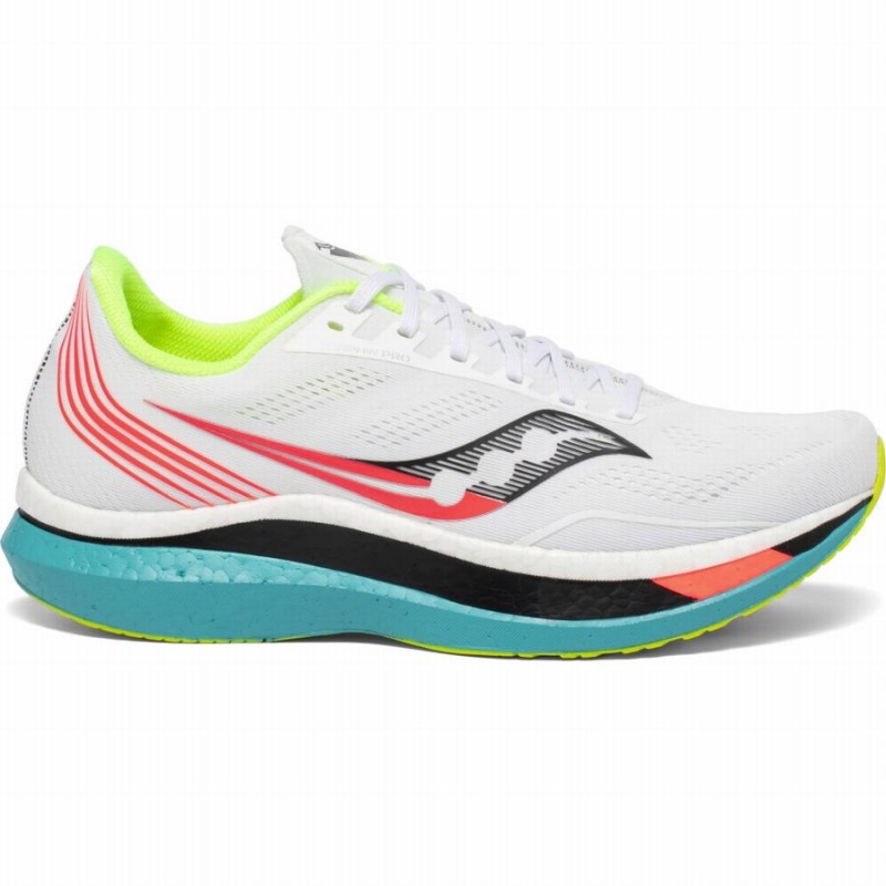 Men\'s Saucony Endorphin Pro Running Shoes White | Australia S21753-R84