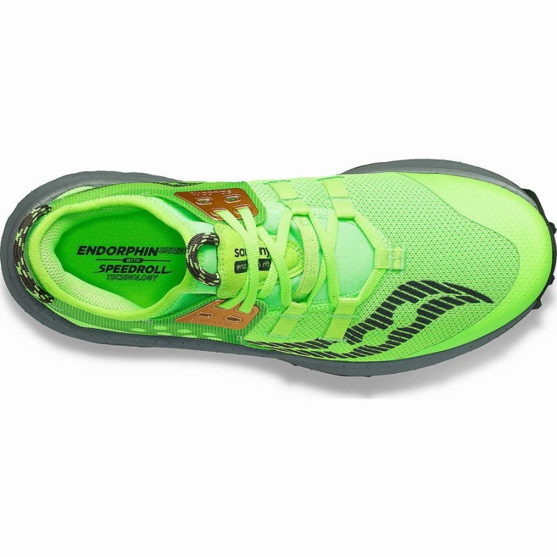 Men's Saucony Endorphin Rift Running Shoes Slime / Umbra | Australia S62780-S38