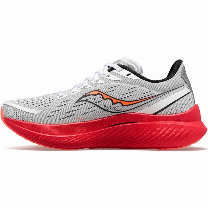 Men's Saucony Endorphin Speed 3 Running Shoes White / Black / Red | Australia S56812-L16