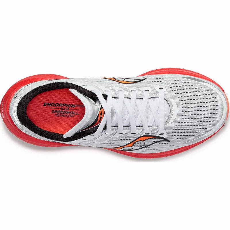 Men's Saucony Endorphin Speed 3 Running Shoes White / Black / Red | Australia S56812-L16