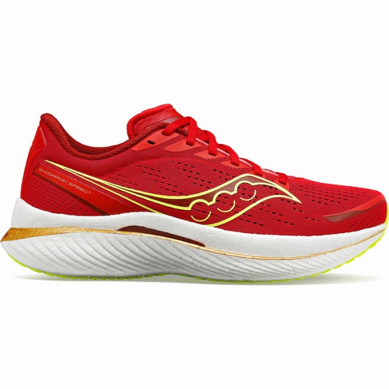 Men\'s Saucony Endorphin Speed 3 Running Shoes Red | Australia S56074-E07