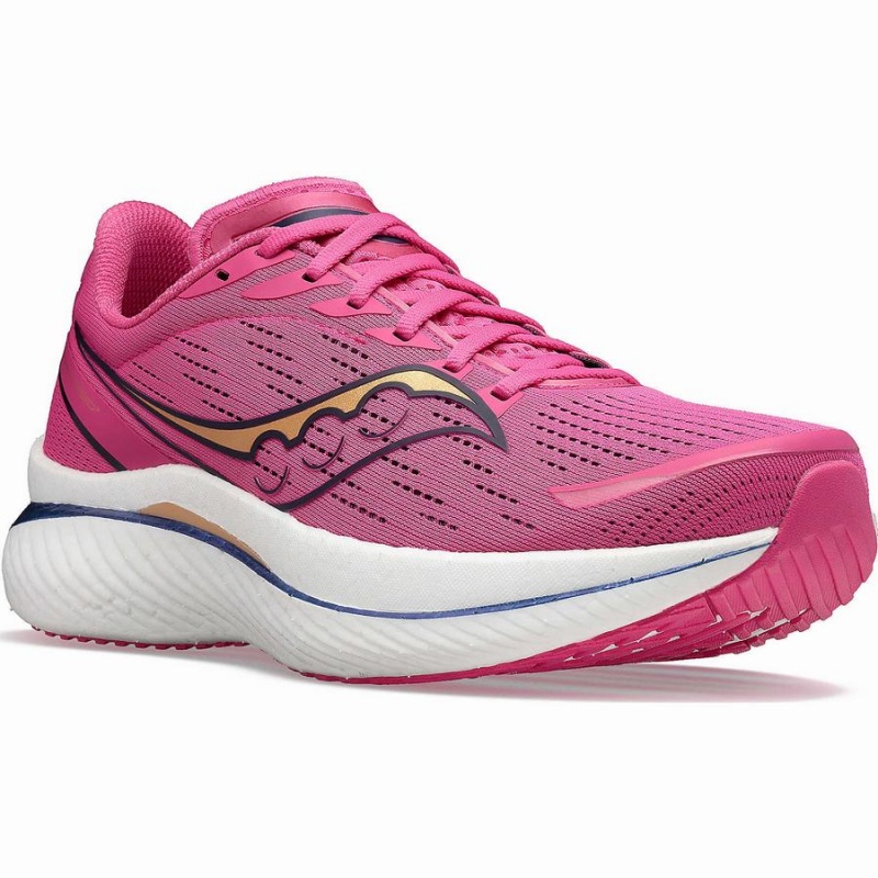 Men's Saucony Endorphin Speed 3 Running Shoes Pink / Navy | Australia S17684-U73