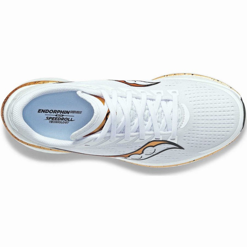 Men's Saucony Endorphin Speed 3 Running Shoes White / Gold | Australia S76852-X62