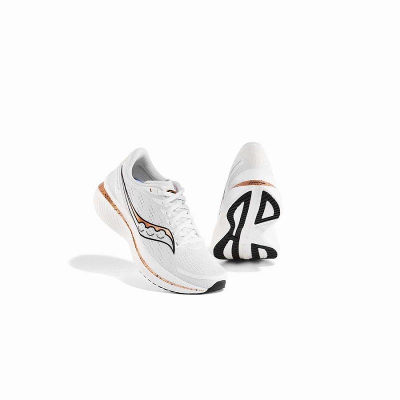 Men's Saucony Endorphin Speed 3 Running Shoes White / Gold | Australia S76852-X62