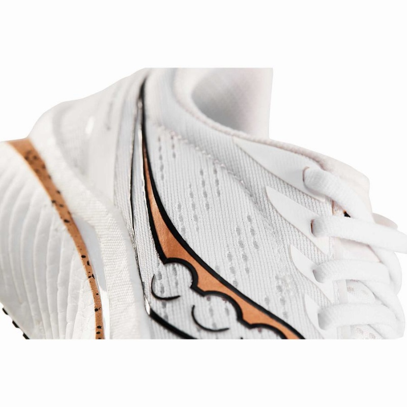 Men's Saucony Endorphin Speed 3 Running Shoes White / Gold | Australia S76852-X62