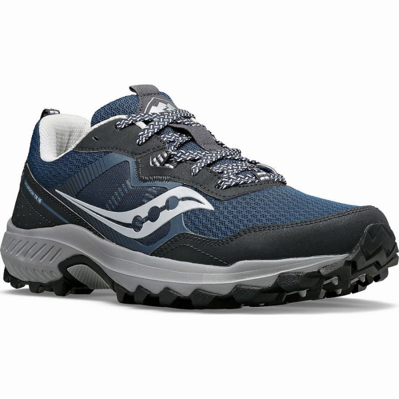 Men's Saucony Excursion TR16 Trail Running Shoes Navy / Silver | Australia S02948-U63