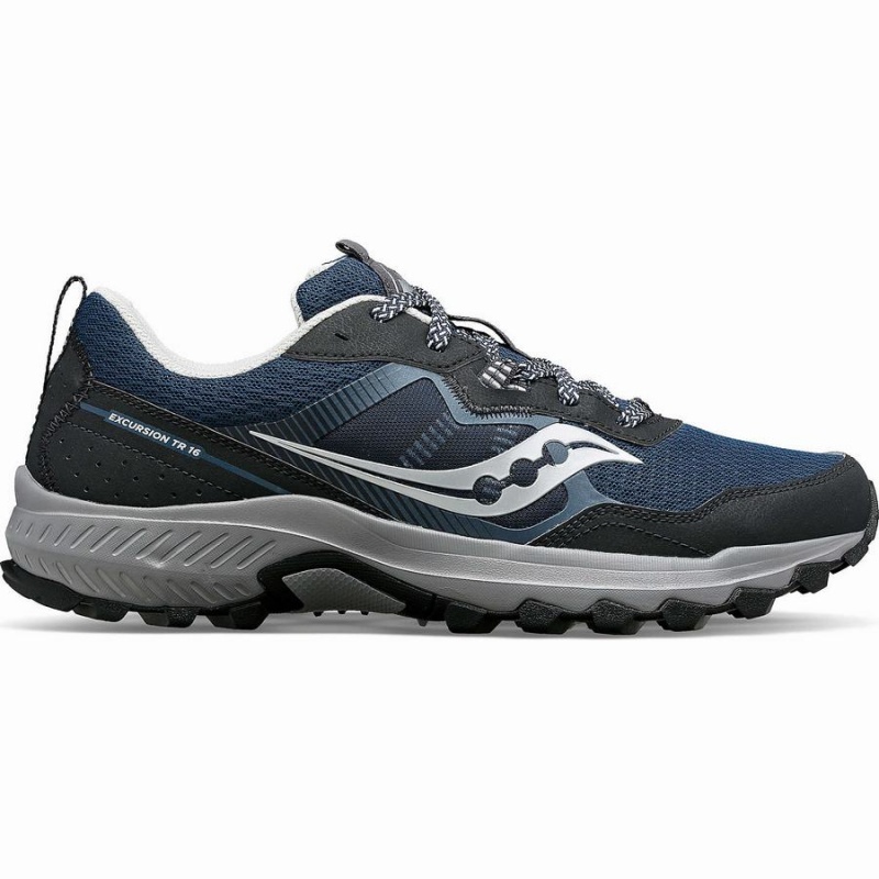 Men\'s Saucony Excursion TR16 Trail Running Shoes Navy / Silver | Australia S02948-U63