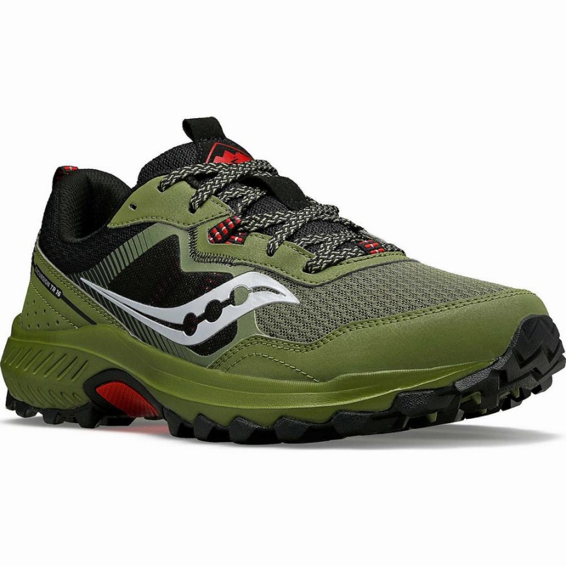 Men's Saucony Excursion TR16 Wide Trail Running Shoes Khaki / Black | Australia S16382-E65