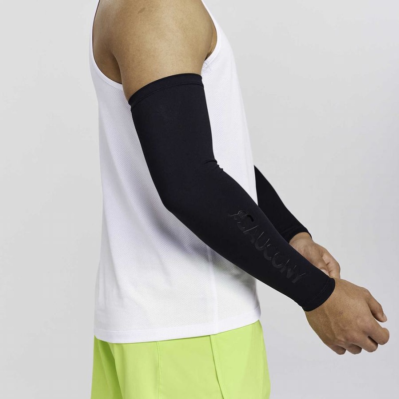 Men\'s Saucony Fortify Arm Sleeves Arm Warmer Black | Australia S30257-C92