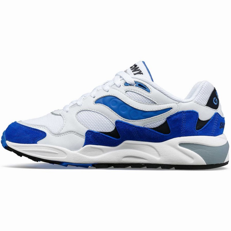 Men's Saucony Grid Shadow 2 Sneakers White / Blue | Australia S31602-X18