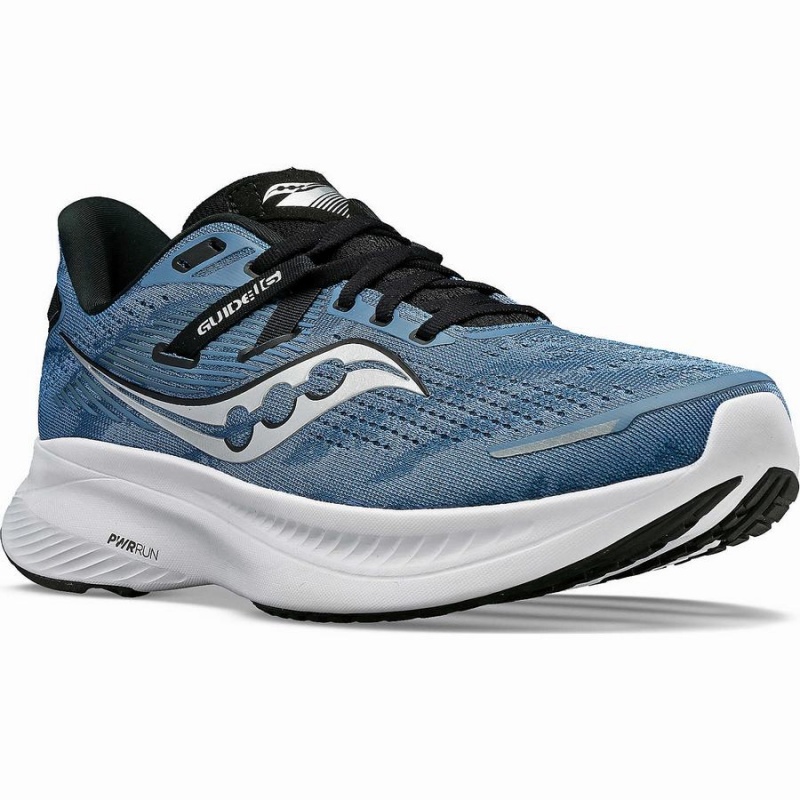 Men's Saucony Guide 16 Running Shoes Blue / Black | Australia S63159-A83