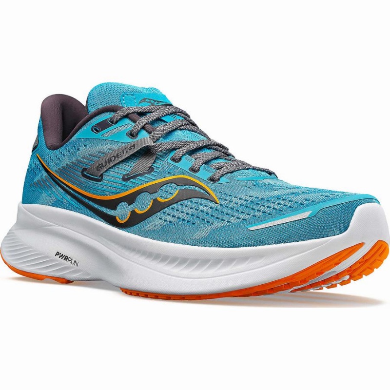 Men's Saucony Guide 16 Running Shoes Blue | Australia S53974-Q17