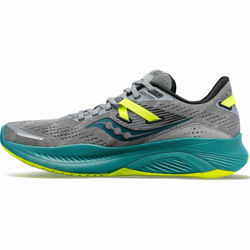 Men's Saucony Guide 16 Running Shoes Grey / Green | Australia S71948-D08