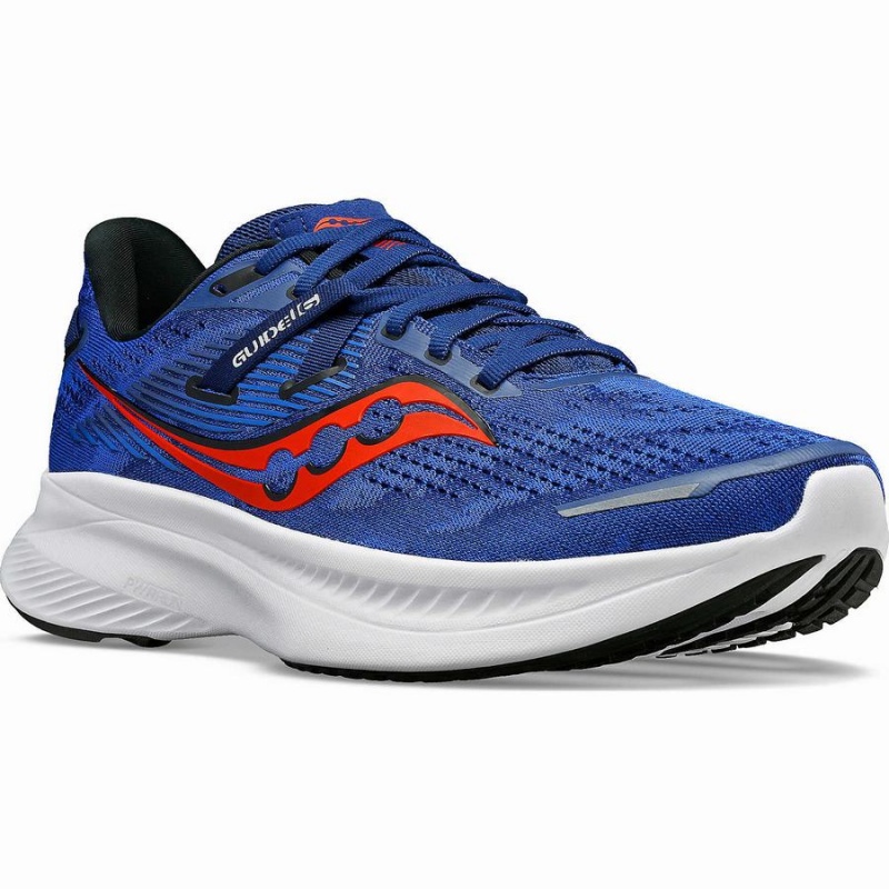 Men's Saucony Guide 16 Running Shoes Indigo / Black | Australia S60742-S17