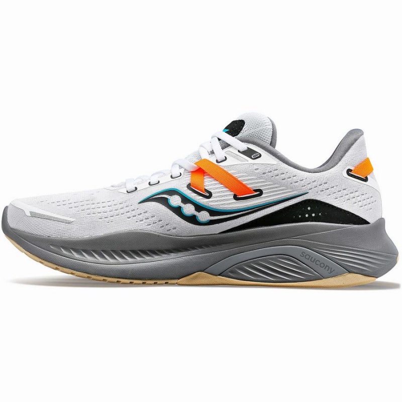 Men's Saucony Guide 16 Running Shoes White / Grey | Australia S64215-N92