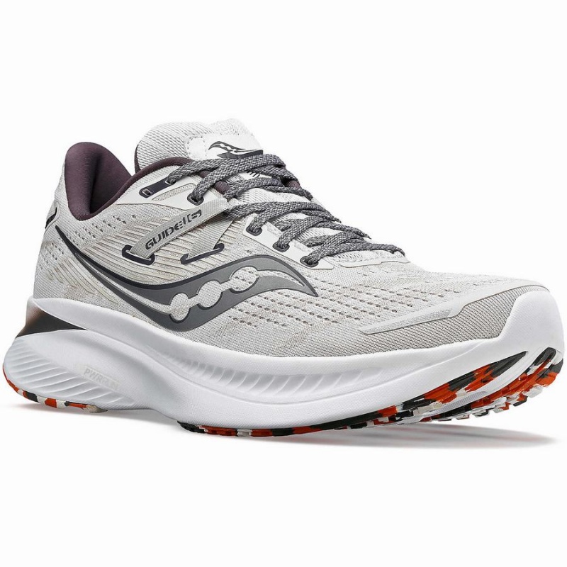 Men's Saucony Guide 16 Running Shoes White / Orange | Australia S61023-F70