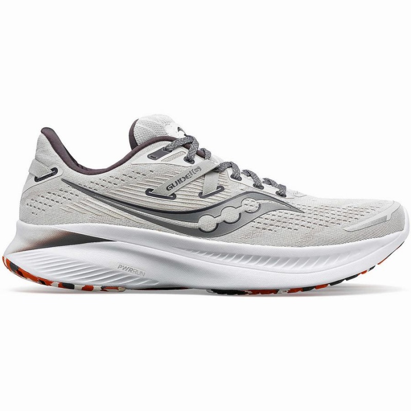 Men\'s Saucony Guide 16 Running Shoes White / Orange | Australia S61023-F70