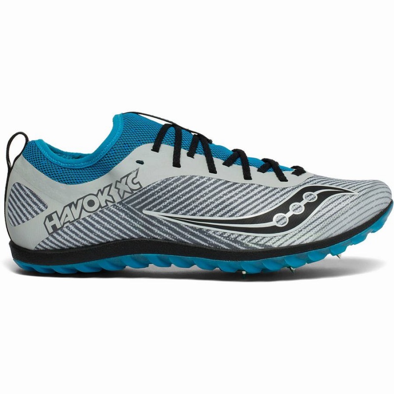 Men\'s Saucony Havok XC 2 Spike Track Spikes Grey / Blue | Australia S45793-B62