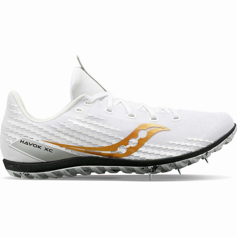 Men\'s Saucony Havok XC 3 Spike Track Spikes White | Australia S79023-K81