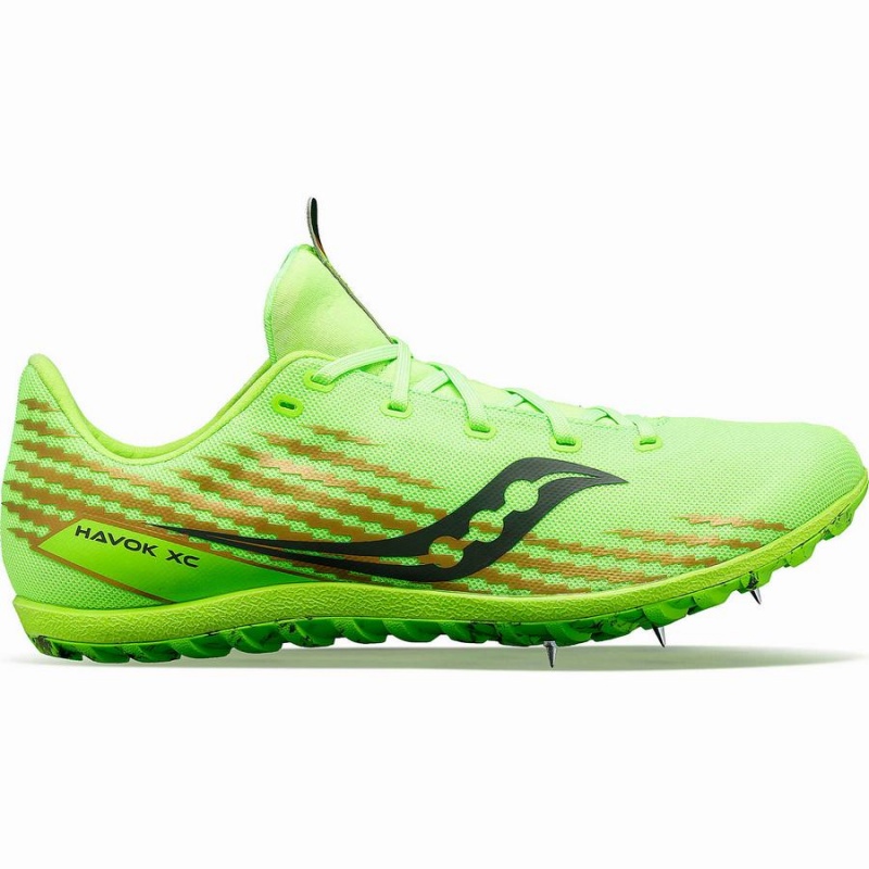 Men\'s Saucony Havok XC 3 Spike Track Spikes Green | Australia S67203-W23