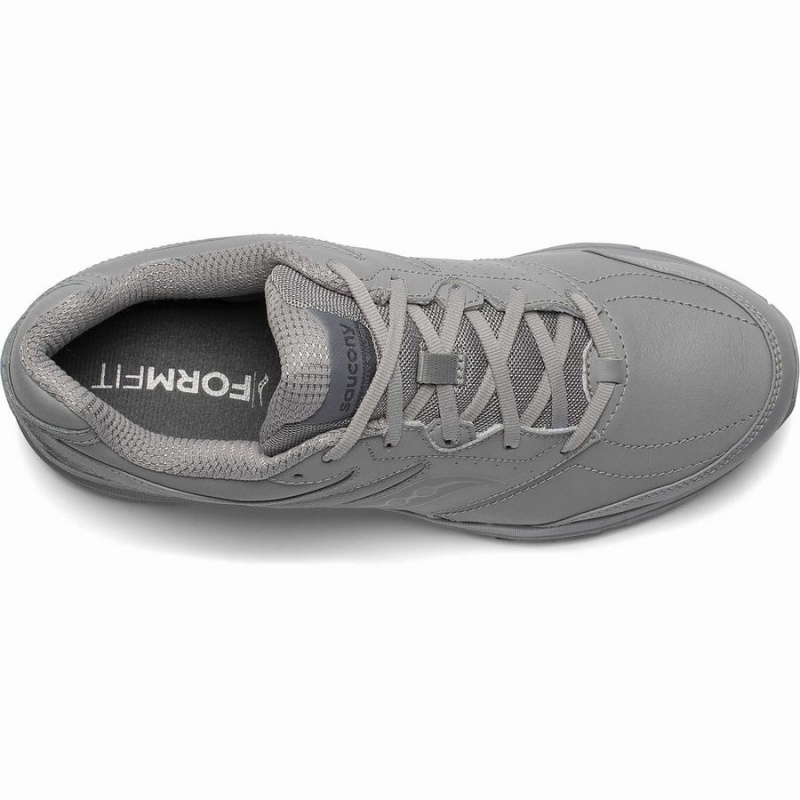 Men's Saucony Integrity Walker 3 Wide Walking Shoes Grey | Australia S68724-M87