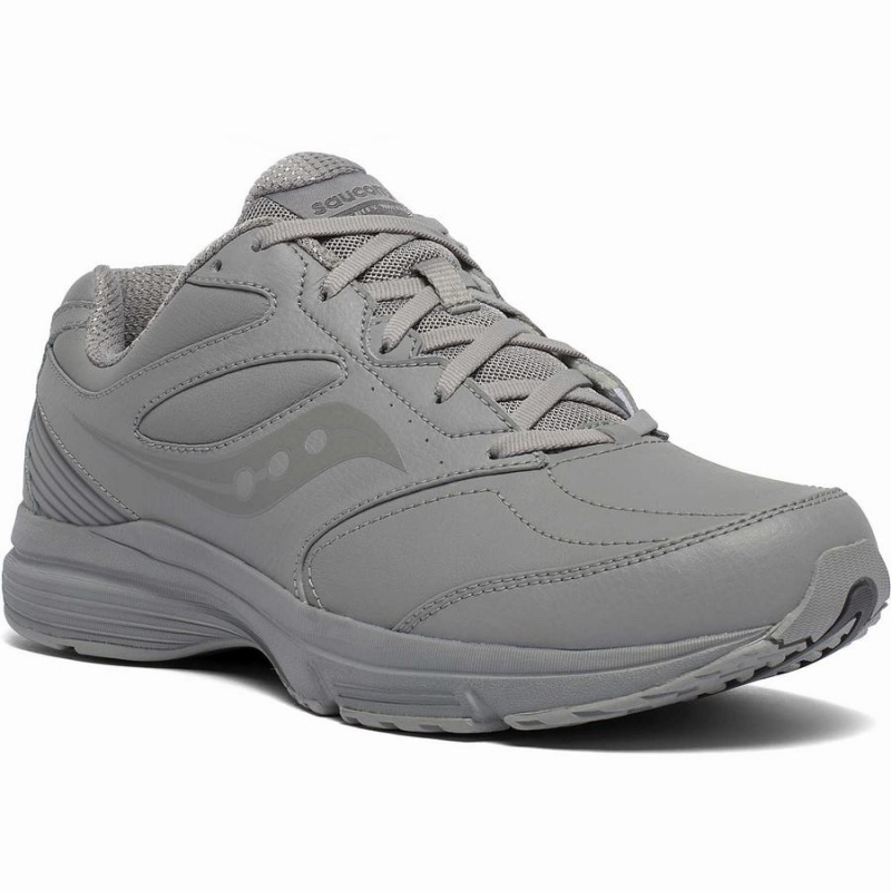 Men's Saucony Integrity Walker 3 Wide Walking Shoes Grey | Australia S68724-M87