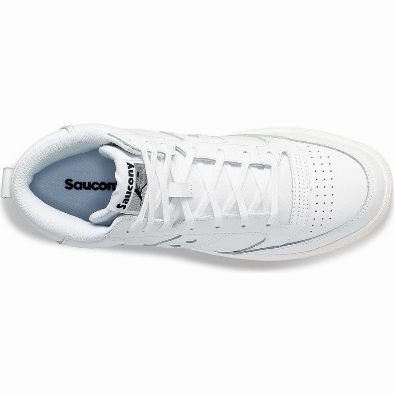 Men's Saucony Jazz Court High Sneakers White / White | Australia S07861-N58