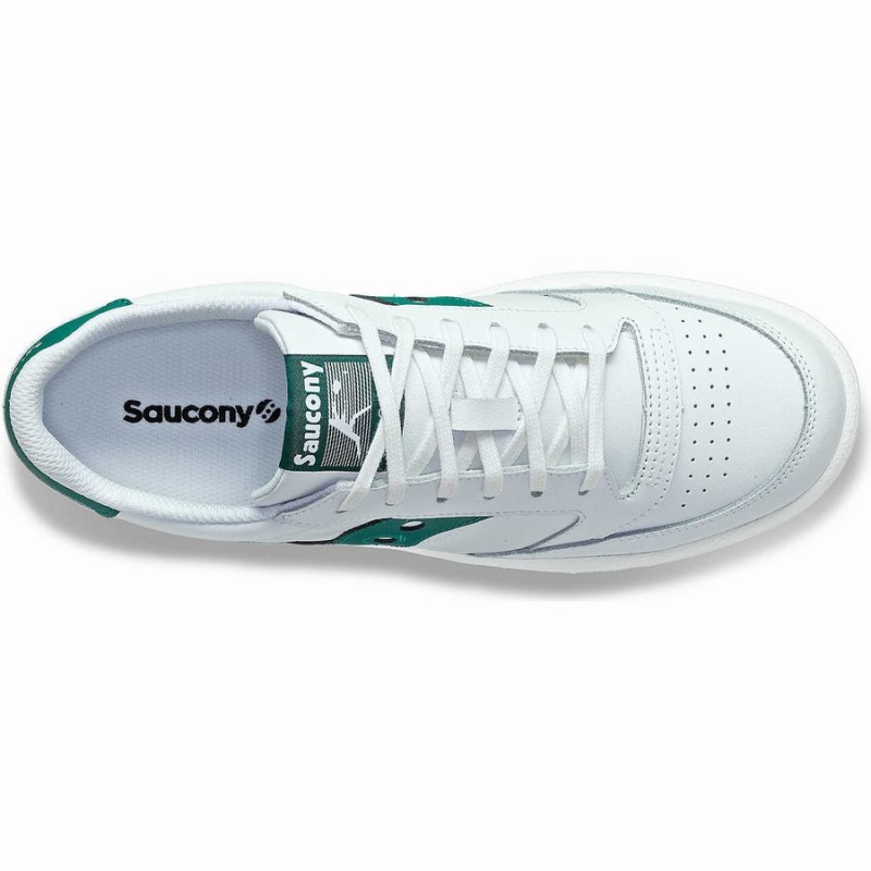 Men's Saucony Jazz Court PU Sneakers White / Green | Australia S05684-A27