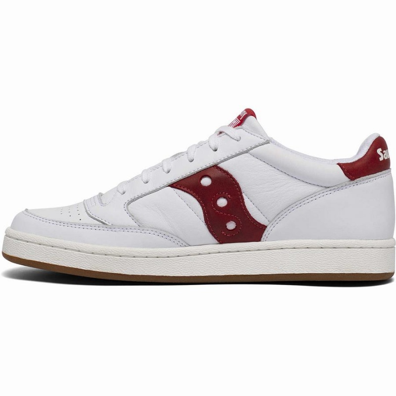 Men's Saucony Jazz Court Sneakers White / Red | Australia S93625-Z04