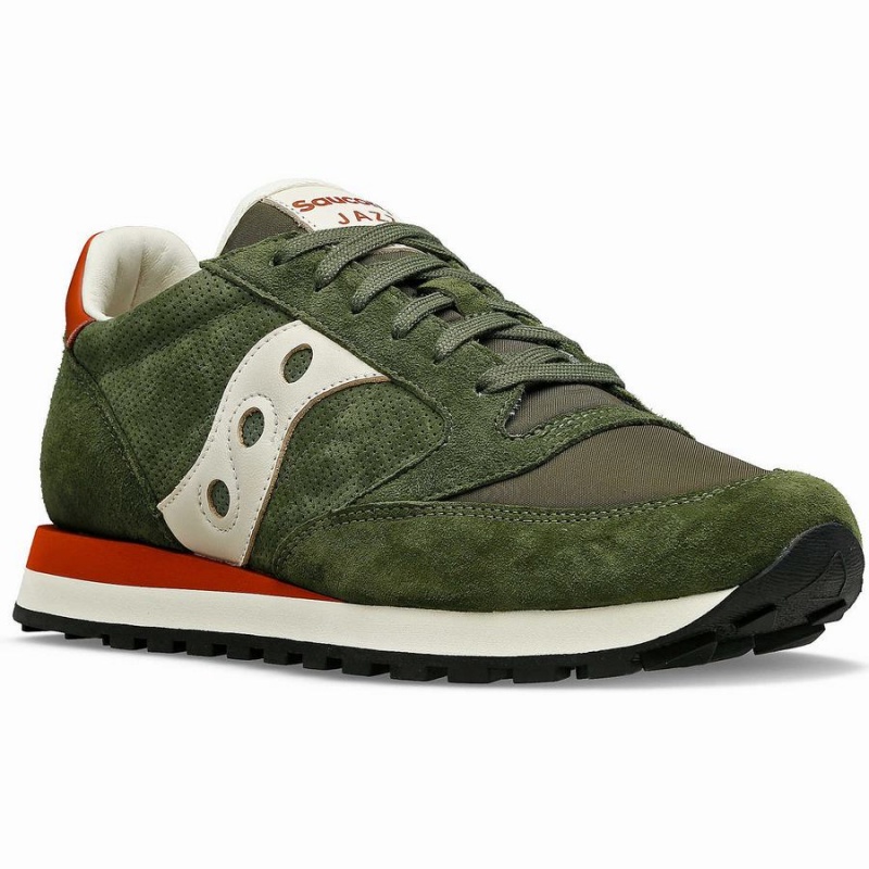 Men's Saucony Jazz Original Premium Sneakers Olive | Australia S30986-G28