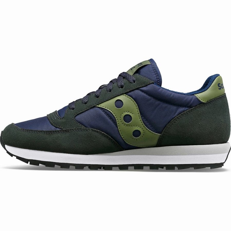 Men's Saucony Jazz Original Sneakers Navy / Green | Australia S62389-Z75