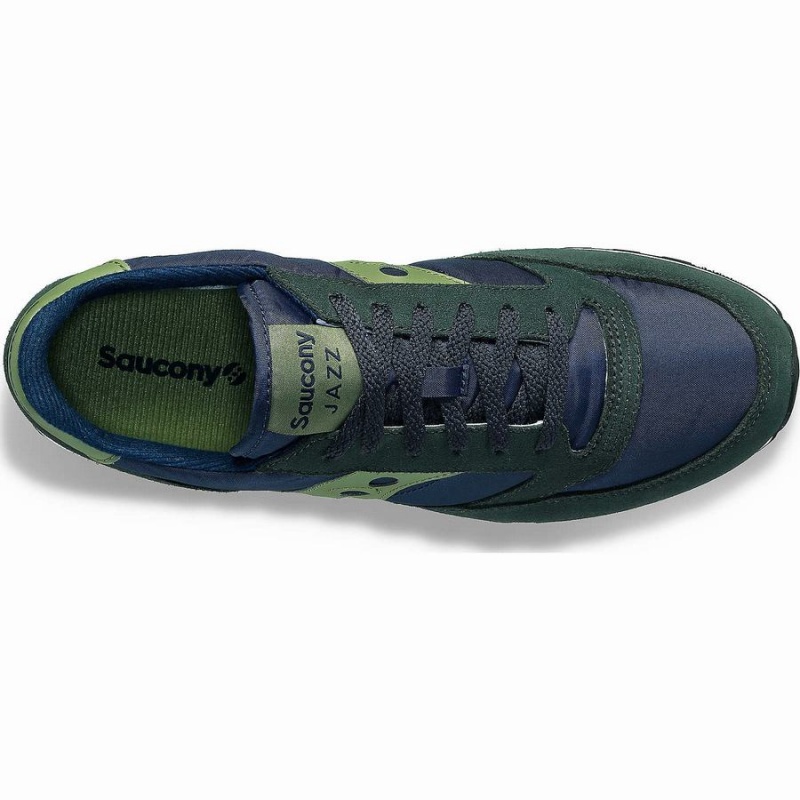 Men's Saucony Jazz Original Sneakers Navy / Green | Australia S62389-Z75