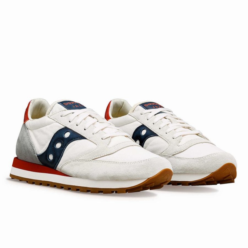 Men's Saucony Jazz Original Stonewash Sneakers White / Navy | Australia S19034-E91