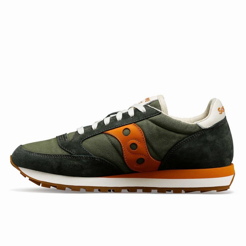 Men's Saucony Jazz Original Stonewash Sneakers Olive / Orange | Australia S95648-R92