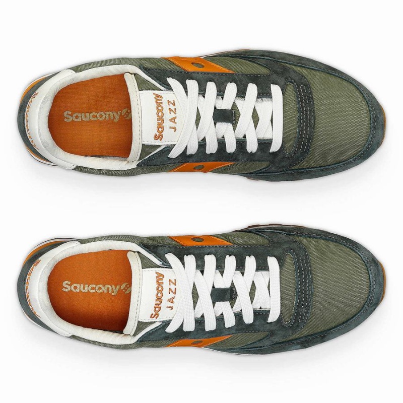 Men's Saucony Jazz Original Stonewash Sneakers Olive / Orange | Australia S95648-R92