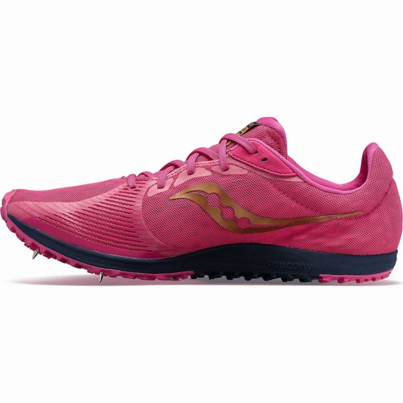 Men's Saucony Kilkenny XC9 Spike Track Spikes Pink / Navy | Australia S39287-M84