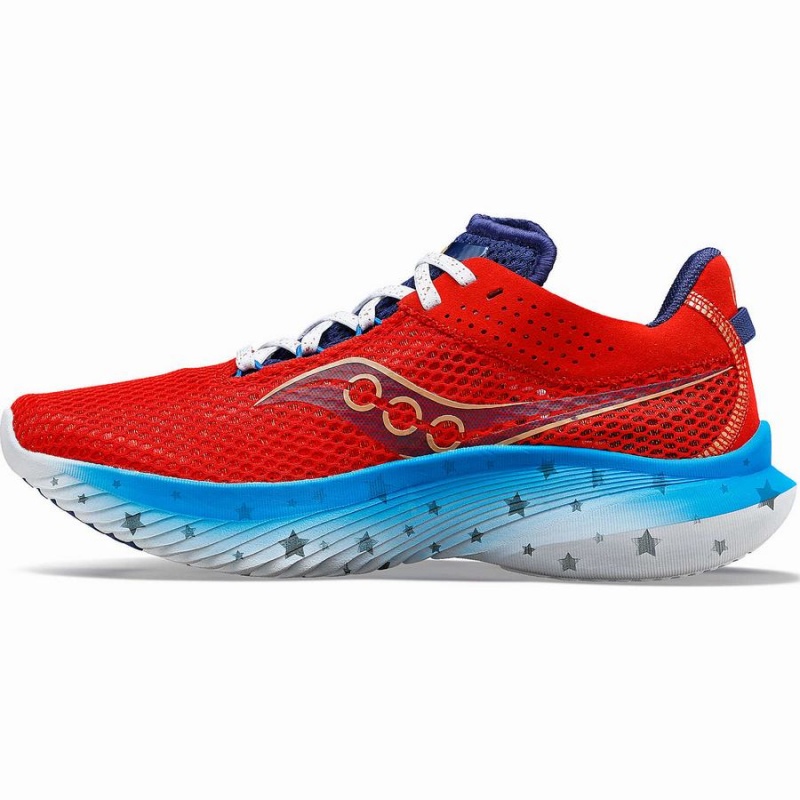 Men's Saucony Kinvara 14 Liberty Running Shoes Red / White / Blue | Australia S43508-U92