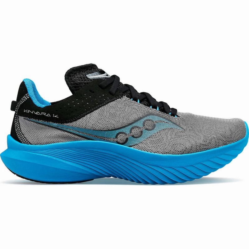 Men\'s Saucony Kinvara 14 Running Shoes Blue Grey | Australia S14687-D43