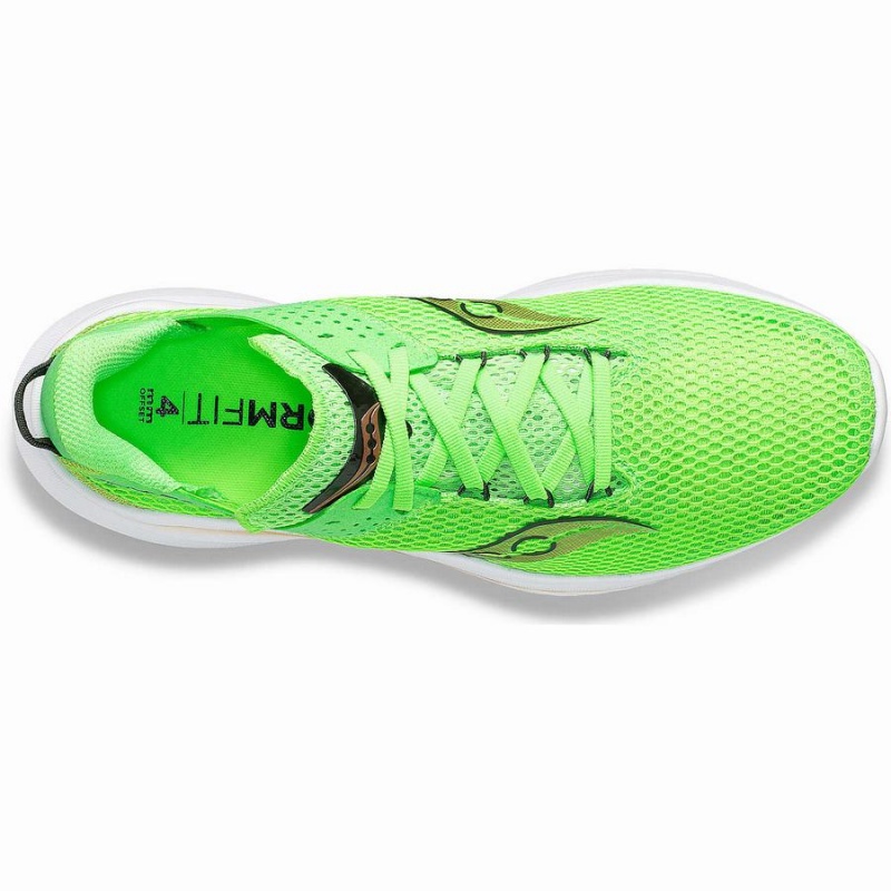 Men's Saucony Kinvara 14 Running Shoes Green / Gold | Australia S51748-U51