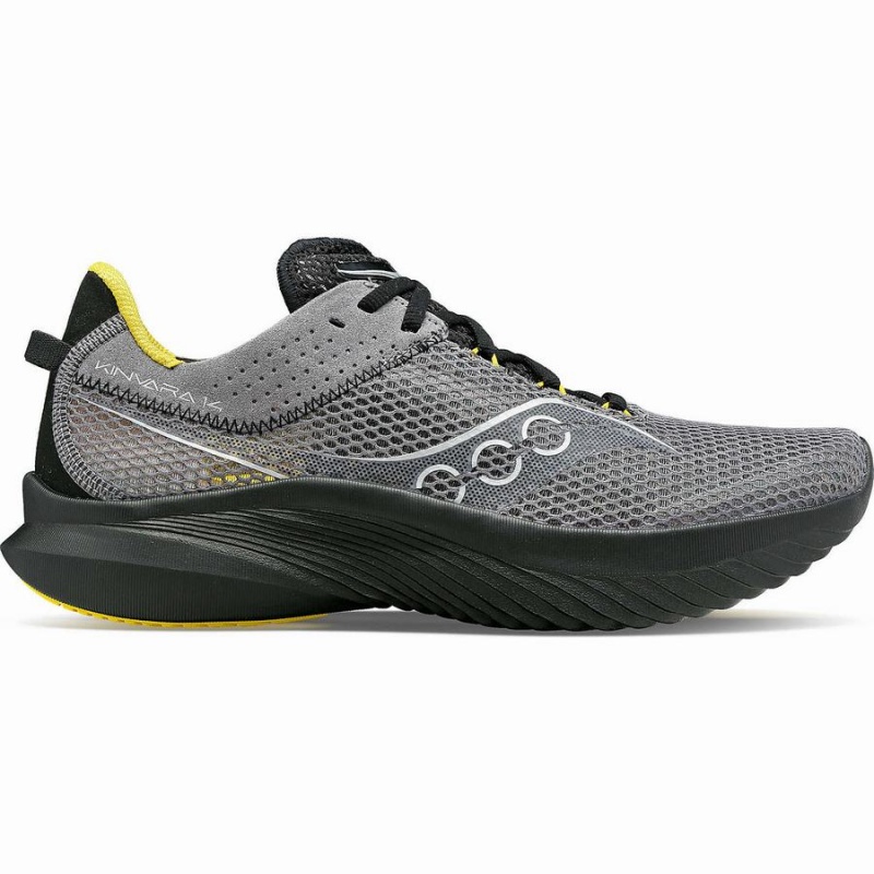 Men\'s Saucony Kinvara 14 Running Shoes Grey / Black | Australia S93652-C40