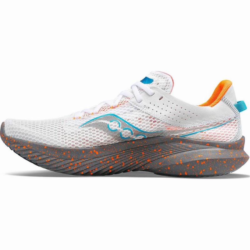 Men's Saucony Kinvara 14 Running Shoes White / Grey | Australia S53498-E05