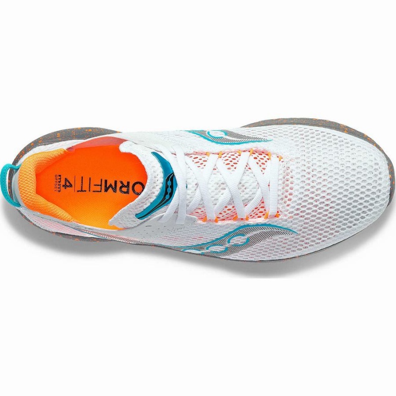 Men's Saucony Kinvara 14 Running Shoes White / Grey | Australia S53498-E05