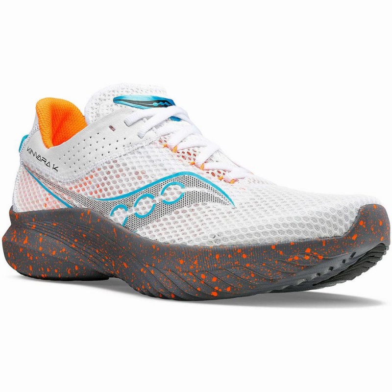 Men's Saucony Kinvara 14 Running Shoes White / Grey | Australia S53498-E05