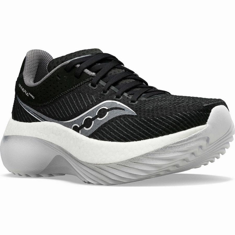 Men's Saucony Kinvara Pro Running Shoes Black / White | Australia S07956-J13