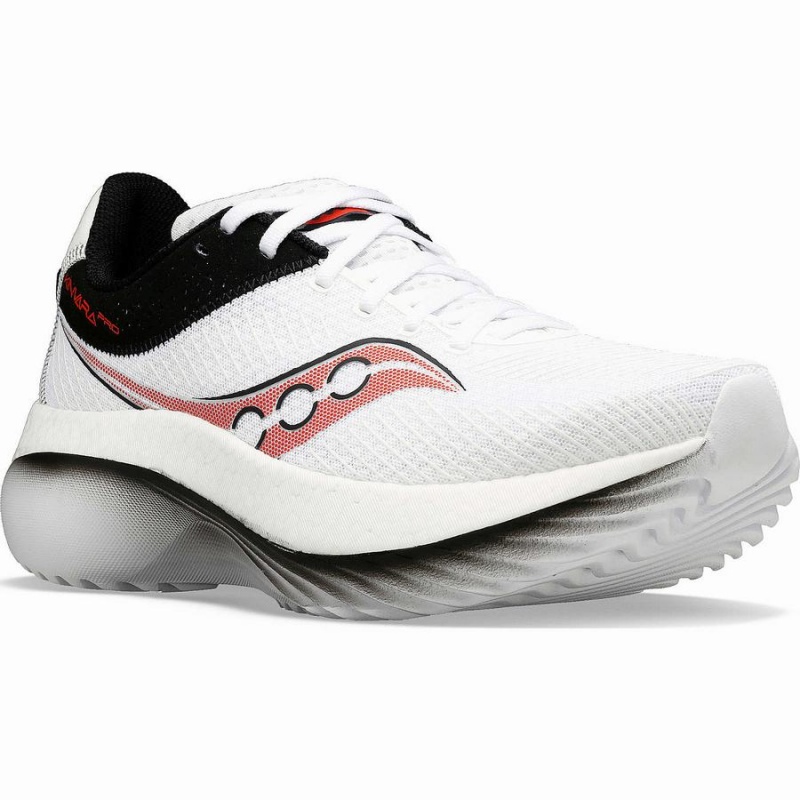 Men's Saucony Kinvara Pro Running Shoes White / Red | Australia S90253-L18